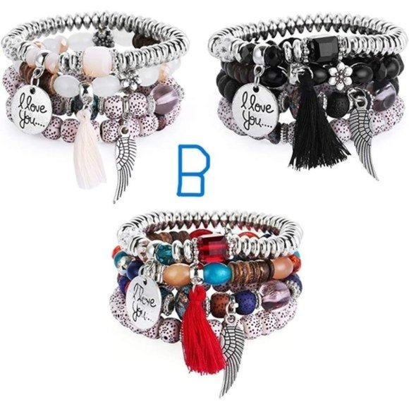 New Baoqin Boho Beaded Bracelets for Women - Charm Stackable Multilayer … - Picture 1 of 11